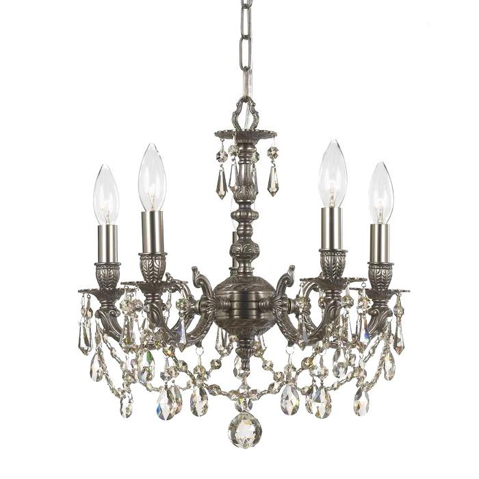 Mirabella 5 Light Clear Crystal Pewter Mini Chandelier I