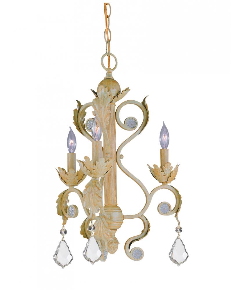 Wrought Iron Hanging W15.5 H21.5 3-60W Candle Q2