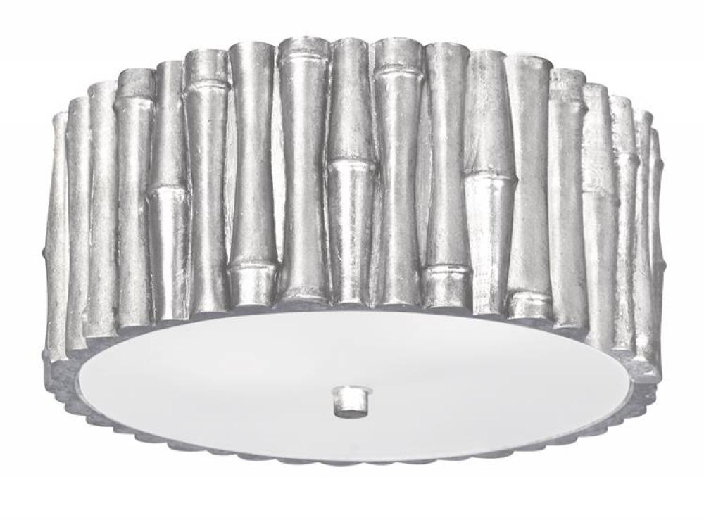 Libby Langdon for Crystorama Masefield 2 Light Antique Silver Ceiling Mount