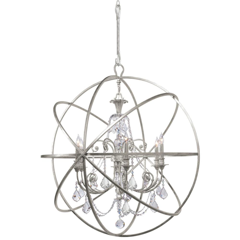 Solaris 6 Light Olde Silver Chandelier