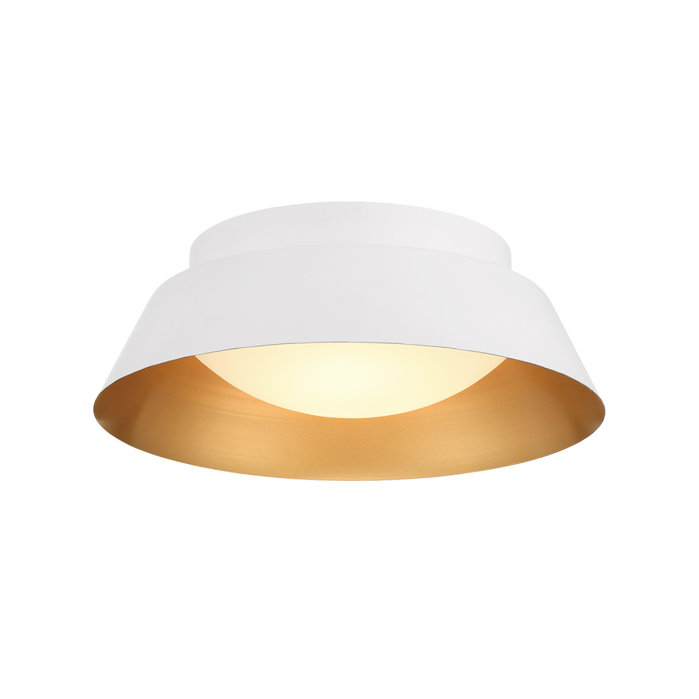 Donoven 2 Light White + Gold Flush Mount