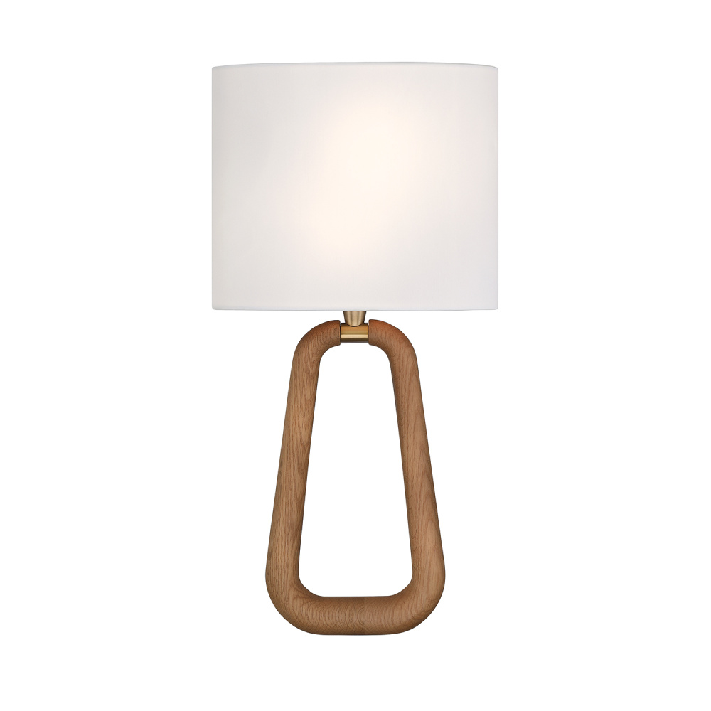 Jori 2 Light Aged Brass + Wood Sconce