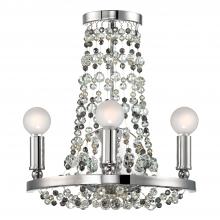 Crystorama 1542-CH-MWP - Channing 3 Light Hand Cut Crystal Polished Chrome Sconce