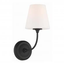 Crystorama 2441-OP-BF - Libby Langdon for Crystorama Sylvan 1 Light Black Forged Sconce