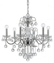 Crystorama 3326-CH-CL-MWP - Imperial 6 Light Crystal Chrome Chandelier