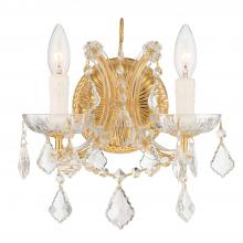 Crystorama 4472-GD-CL-I - Maria Theresa 2 Light Clear Italian Crystal Gold Sconce
