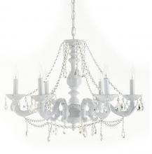 Crystorama 5026-WW-CL-MWP - Paris Market 6 Light Clear Crystal White Chandelier