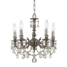 Crystorama 5505-PW-CL-MWP - Mirabella 5 Light Clear Crystal Pewter Mini Chandelier I