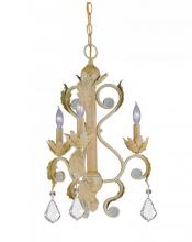 Crystorama 6603-CM-CL-SAQ - Wrought Iron Hanging W15.5 H21.5 3-60W Candle Q2