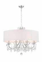 Crystorama 6628-CH-CL-MWP - Othello 8 Light Polished Chrome Chandelier