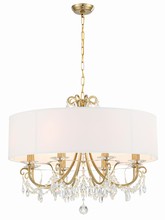 Crystorama 6628-VG-CL-MWP - Othello 8 Light Vibrant Gold Chandelier