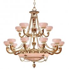 Crystorama 960-WH - Natural Alabaster 20 Light French White Chandelier