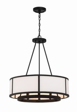 Crystorama BRY-8006-BF - Bryant 6 Light Black Forged Chandelier