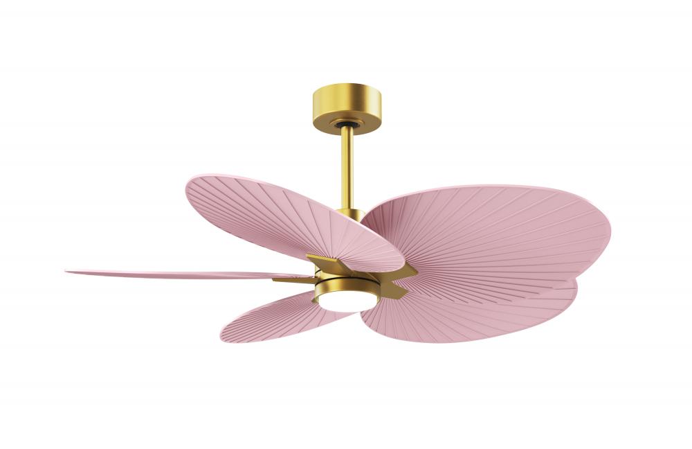 Alessandra Tropical - Five Blade Ceiling Fan - 5CCT Integrated LED - Brushed Brass Finish
