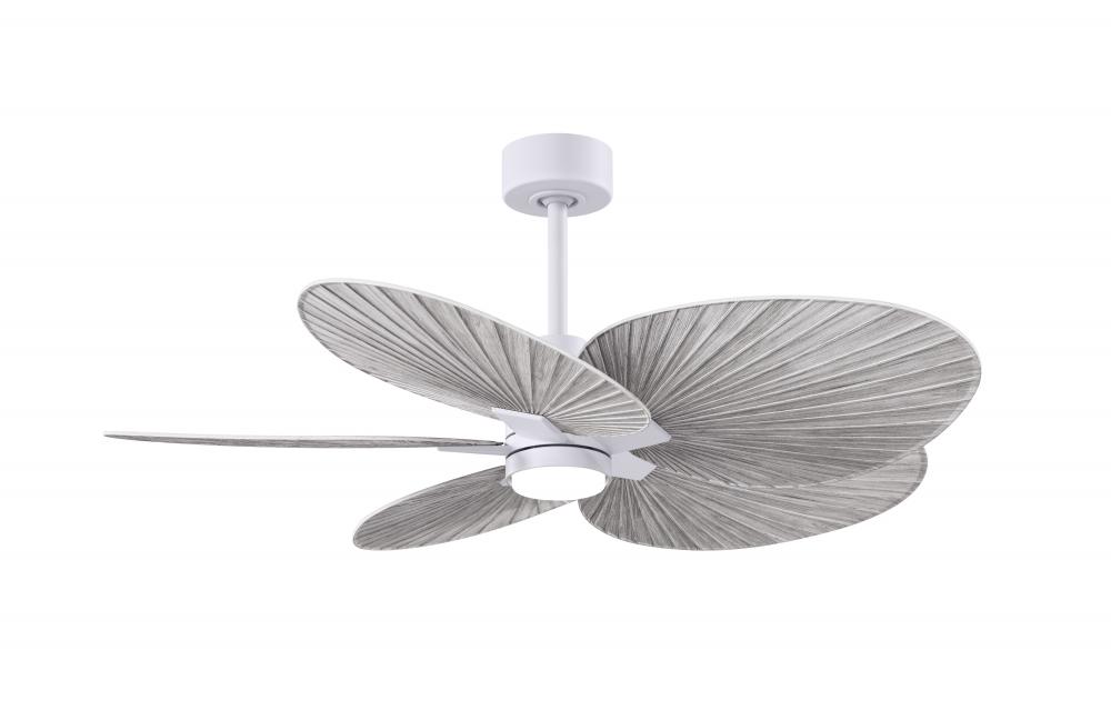 Alessandra Tropical - Five Blade Ceiling Fan - 5CCT Integrated LED - Matte White Finish