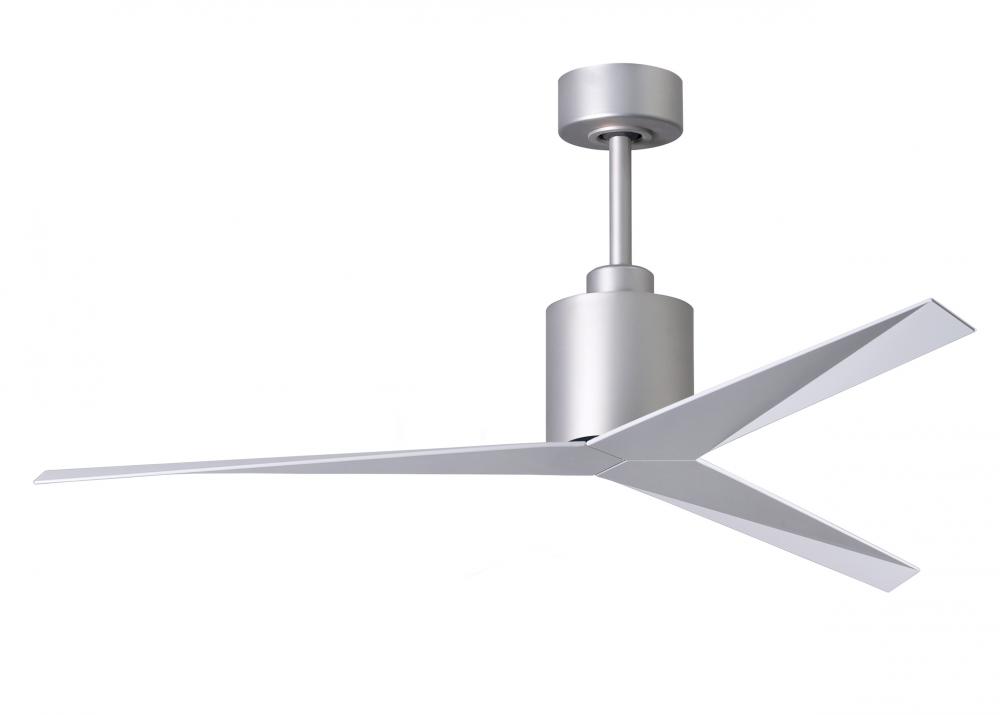 Eliza 3-blade paddle fan in Brushed Nickel finish with gloss white all-weather ABS blades. Optimiz