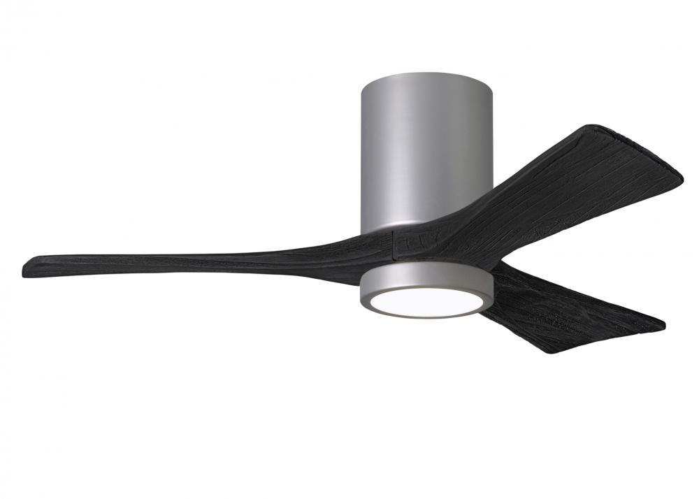 Irene-3HLK - 42" Three Blade Flush Mount Paddle Fan - 5CCT Integrated LED - Brushed Nickel Finis
