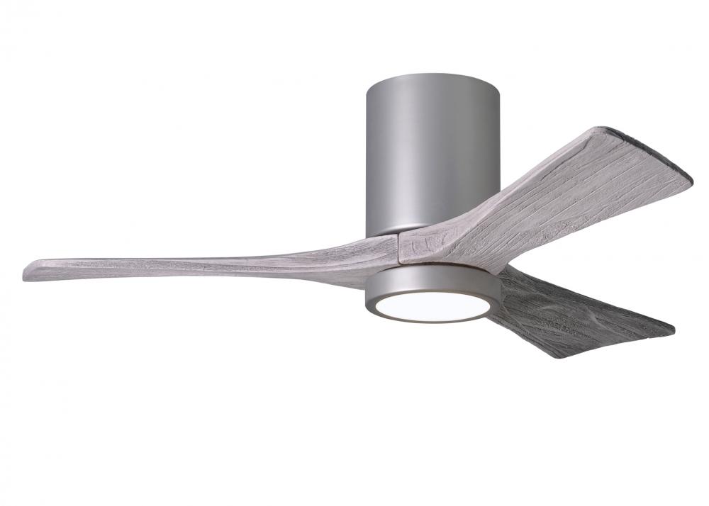 Irene-3HLK - 42" Three Blade Flush Mount Paddle Fan - 5CCT Integrated LED - Brushed Nickel Finis