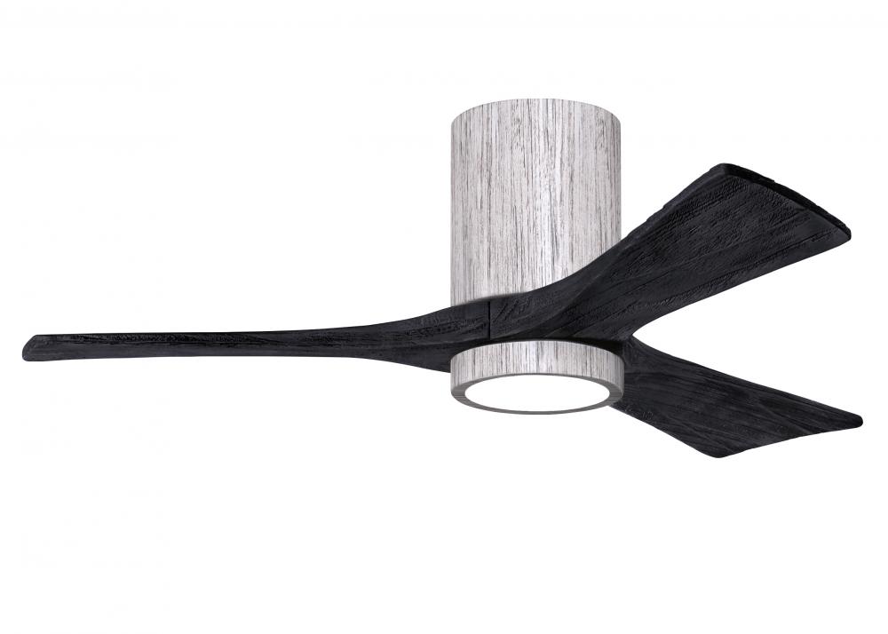 Irene-3HLK three-blade flush mount paddle fan in Barn Wood finish with 42” solid matte black woo