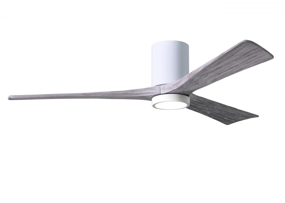 Irene-3HLK - 60" Three Blade Flush Mount Paddle Fan - 5CCT Integrated LED - Gloss White Finish