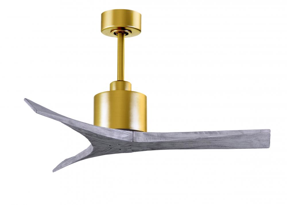 Mollywood 6-speed contemporary ceiling fan in Brushed Brass finish with 42” solid barn wood tone