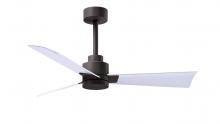 Matthews Fan Company AK-TB-MWH-42 - Alessandra 3-blade transitional ceiling fan in textured bronze finish with matte white blades. Optim