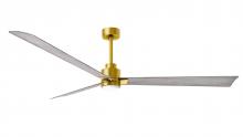 Matthews Fan Company AKLK-BRBR-BW-72 - Alessandra 3-blade transitional ceiling fan in brushed brass finish with Barn Wood blades. Optimiz