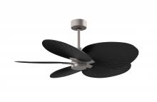 Matthews Fan Company AKTP-BN-BK - Alessandra Tropical 5-blade ceiling fan in Brushed Nickel and Matte Black blades.