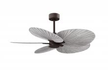 Matthews Fan Company AKTP-TB-BW - Alessandra Tropical 5-blade ceiling fan in Textured Bronze and Barn Wood  Tone blades.