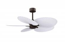 Matthews Fan Company AKTP-TB-MWH - Alessandra Tropical - Five Blade Ceiling Fan - Textured Bronze Finish - Matte White Blades