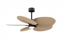 Matthews Fan Company AKTPLK-BK-LM - Alessandra Tropical - Five Blade Ceiling Fan - 5CCT Integrated LED - Matte Black Finish