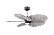 Matthews Fan Company AKTPLK-TB-BW - Alessandra Tropical - Five Blade Ceiling Fan - 5CCT Integrated LED - Textured Bronze Finish