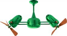 Matthews Fan Company DD-GREEN-WD - Duplo Dinamico - Rotational Ceiling Fan - Esmerelda Finish - Wood Blades
