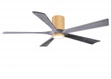 Matthews Fan Company IR5HLK-LM-BW-60 - IR5HLK five-blade flush mount paddle fan in Light Maple finish with 60” Barn Wood blades and int