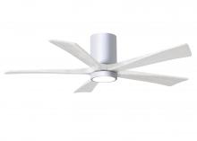 Matthews Fan Company IR5HLK-WH-MWH-52 - Irene-5HLK - 52" Five Blade Flush Mount Paddle Fan - 5CCT Integrated LED - Gloss White Finish