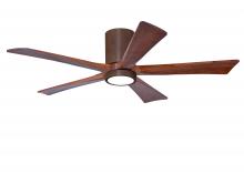 Matthews Fan Company IR5HLK-WN-WA-52 - IR5HLK five-blade flush mount paddle fan in Walnut finish with 52” solid walnut tone blades and