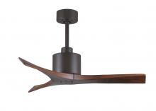 Matthews Fan Company MW-TB-WA-42 - Mollywood 6-speed contemporary ceiling fan in Textured Bronze finish with 42” solid walnut tone