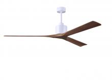 Matthews Fan Company NKXL-MWH-WA-72 - Nan XL 6-speed ceiling fan in Matte White finish with 72” solid walnut tone wood blades