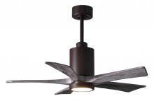 Matthews Fan Company PA5-TB-BW-42 - Patricia-5 five-blade ceiling fan in Textured Bronze finish with 42” solid barn wood tone blades