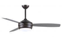 Matthews Fan Company T24-TB-MWHBN-52 - T-24 52" Ceiling Fan in Textured Bronze and reversible Matte White/Brushed Nickel Blades
