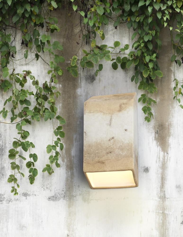 Small ADA Tapered Rectangle Outdoor LED Wall Sconce (Closed Top)