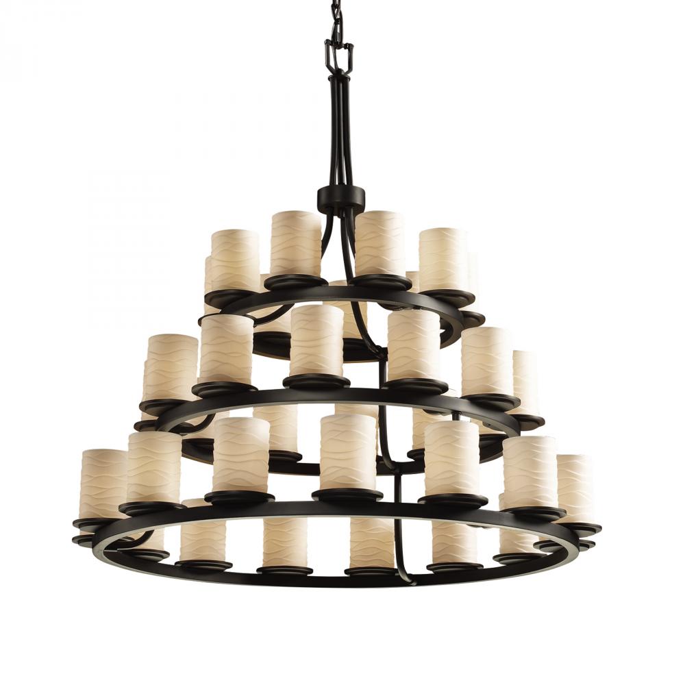 Dakota 36-Light 3-Tier Ring LED Chandelier