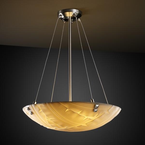 24" Pendant Bowl w/ PAIR CYLINDRICAL FINIALS