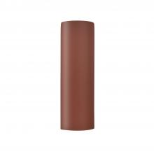 Justice Design Group CER-5407W-CLAY - Really Big ADA Tube Wall Sconce - Closed Top (Outdoor)