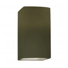 Justice Design Group CER-5915W-MGRN - Small ADA Outdoor LED Rectangle - Open Top & Bottom