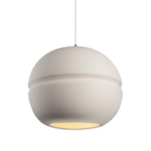 Justice Design Group CER-6415-BIS-NCKL-WTCD - Large Sphere 1-Light Pendant