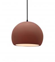 Justice Design Group CER-6530-CLAY-MBLK-BKCD - Small Globe 1-Light Pendant