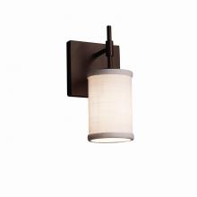 Justice Design Group FAB-8411-10-WHTE-DBRZ - Union 1-Light Wall Sconce (Short)