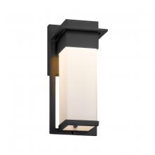 Justice Design Group FSN-7541W-OPAL-MBLK - Pacific Small Outdoor LED Wall Sconce