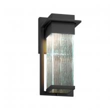 Justice Design Group FSN-7541W-RAIN-MBLK - Pacific Small Outdoor LED Wall Sconce